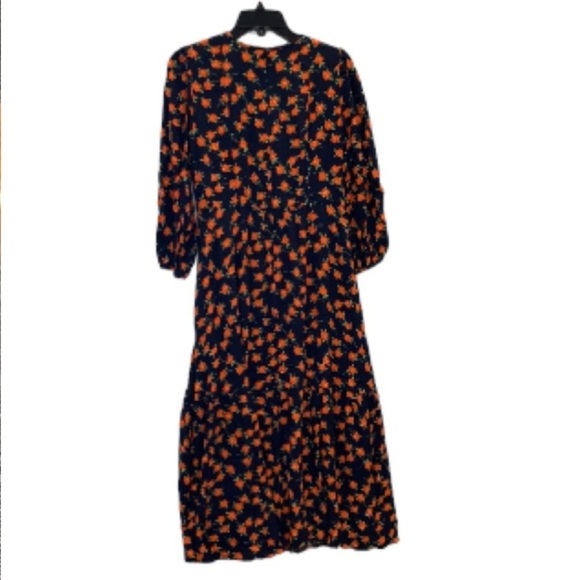 J Crew Flowy Tiered Midi Dress In Poppy Fields Size 0 - Picture 5 of 10